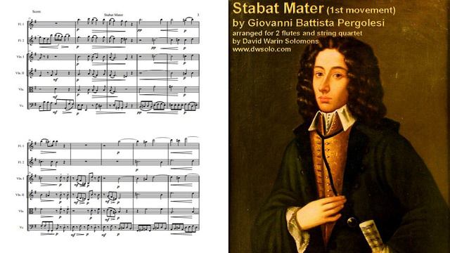 Stabat Mater by Pergolesi arranged for 2 flutes and string quartet смотреть онлайн