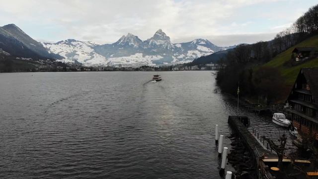 Switzerland nightlapse timelapse video at night in 4K Lucerne Vitznau Weggis DJI Osmo смотреть онлайн