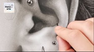 how to draw and shade a hyper realistic ear