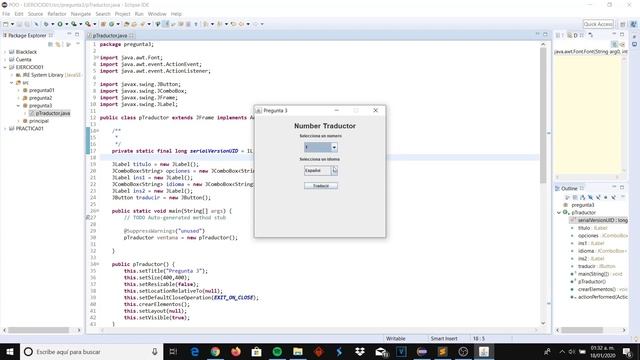 Traductor Simple. Java Swing. | Paquetes_III | Ejercicios Java #3 смотреть онлайн