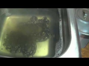 Китайская  ультразвуковая ванна.  .чистка серебреной  цепочки