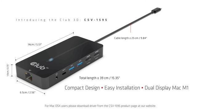 Club 3D CSV-1595 USB Gen1 Type-C 7-in-1 hub смотреть онлайн