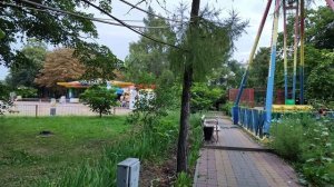 Закрыты аттракционы в парке из за ограничений.
