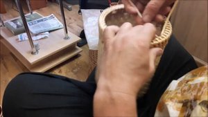 Плетение шкатулки на плотном полотне
