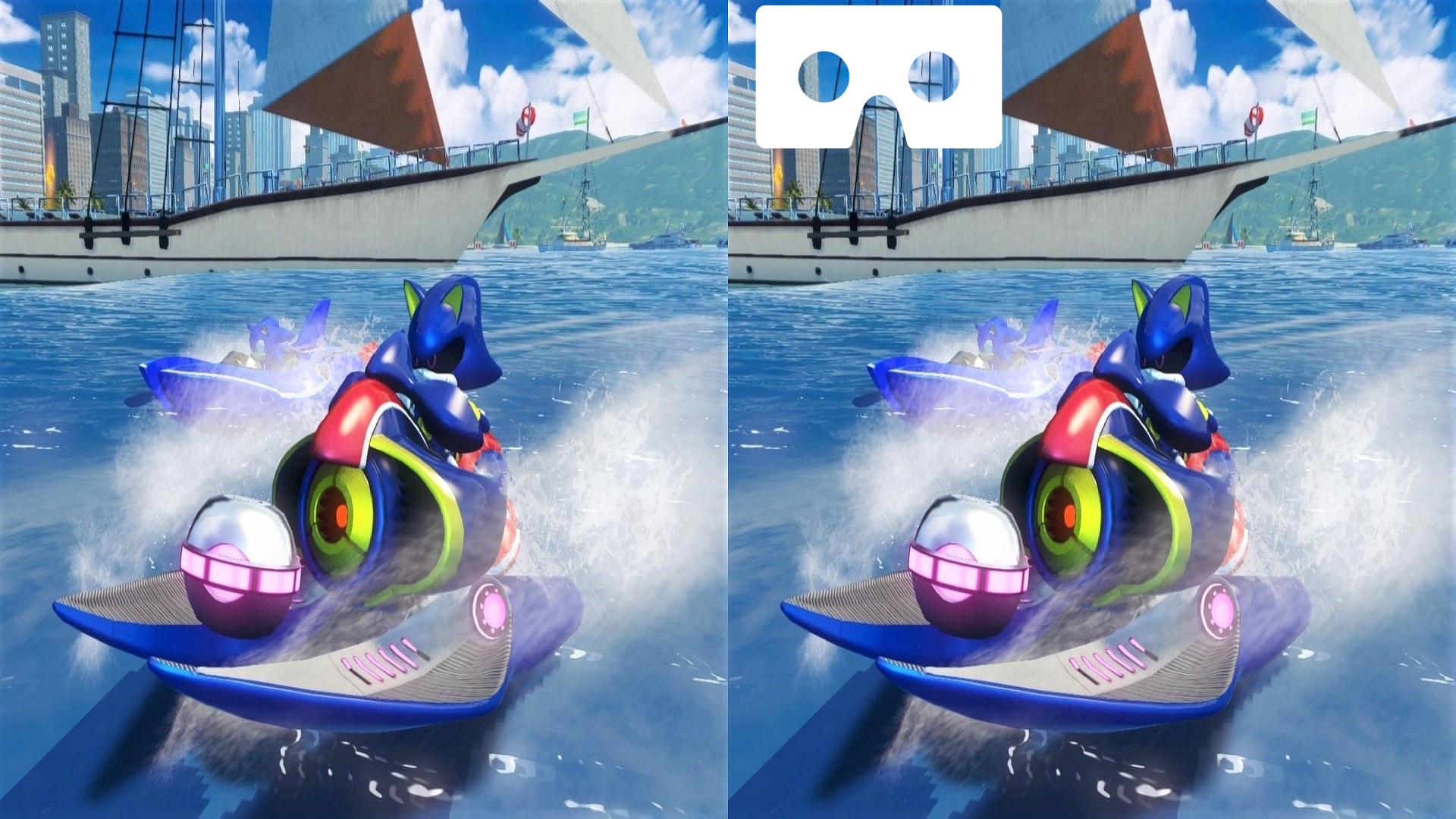 Sonic Racing 3D видео 2 для VR Box google cardboard