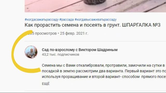 РАССАДА Как быстро найти нужное видео на моем канале  ШПАРГАЛКА 4