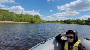 Обкатка китайского мотора гладиатор 9.8  второй выход на воду.