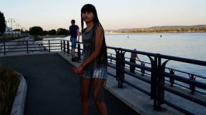 2017.08.07. Диана Анкудинова (Diana Ankudinova) на гироскутере. Набережная Тольятти.