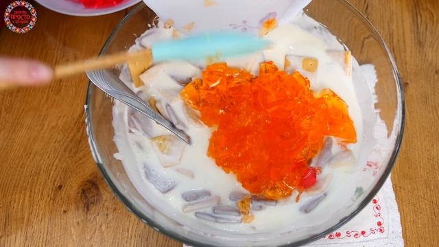 НЕВЕРОЯТНО-Вкусный ТОРТ БЕЗ ДУХОВКИ!!! ТОРТ-ЖЕЛЕ "БИТЫЙ СТЕКЛО" НА БЫСТРУЮ РУКУ!