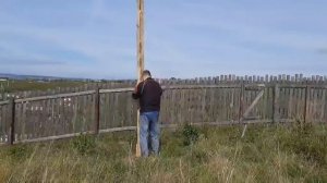 Установка столба для проведения провода
