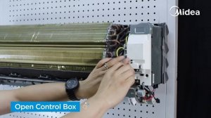 Демонтаж настенного сплит-блока Midea Breezeless Разборка Снятие Кондиционера