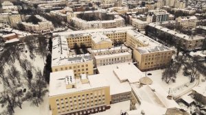 Зимний Воронеж. ВГУ главный корпус. 4K UHD.