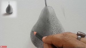 How to Draw Pear Texture | How to Sketch  Realistic Fruits | Portrait Sketching Tips