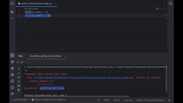 String Function in Python - Find, Index, Isalpha, Isdigit | Python Tutorial for beginners
