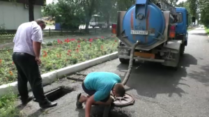 Восстановление системы сброса воды в ливневую канализацию (Дальнереченск-28.07.2017)