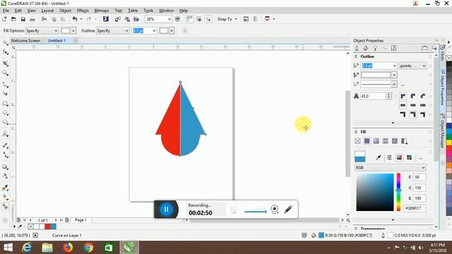 Tutorial menggabungkan 2 bangun datar dan memberi varian warna pada aplikasi CorelDRAW смотреть онлайн