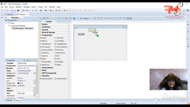 #2 JLabel in Swing | Components of Swing | Java Eclipse GUI | Hindi смотреть онлайн