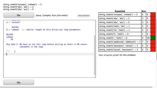 Codingbat - string_match (Python) смотреть онлайн