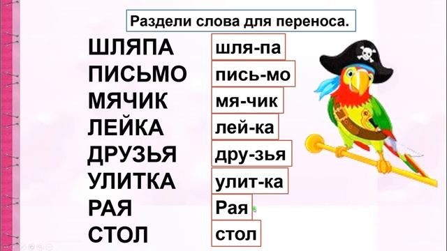 Правила переноса слов (3 часть)