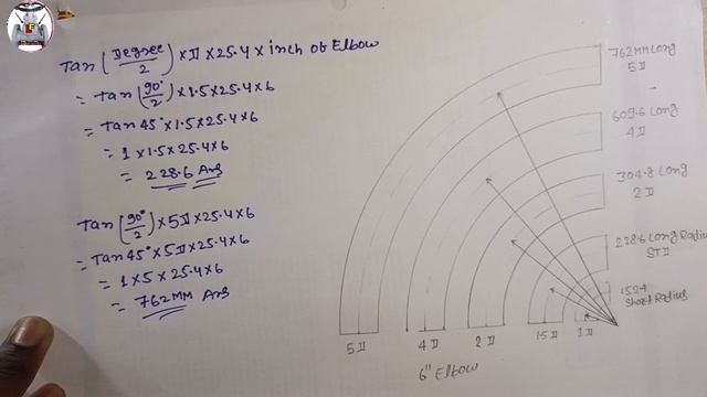 1D,1.5,3D,4D,5D,6D In any Digree / Piping elbow degree formula / any Radius elbow degree calculatio смотреть онлайн
