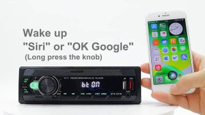 Автомагнитола MP3 плеер, с подключением по Bluetooth, USB, AUX, 12В, 1 DIN