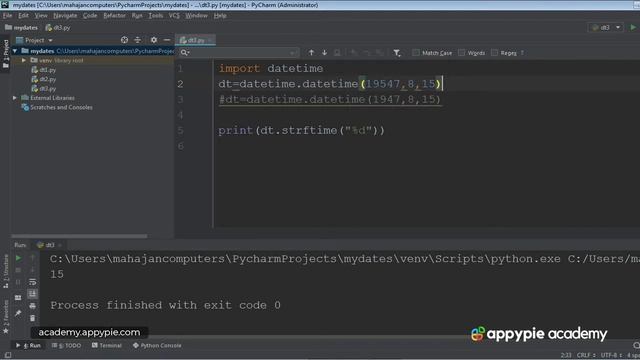 Formatting date objects into strings Part 3 - Lesson 77