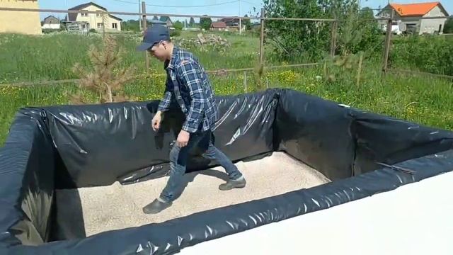 Бассейн из поддонов за 2500р. Каркасный бассейн #стройсам #вгостяхувиталича #глазабоятсяарукиизжопы