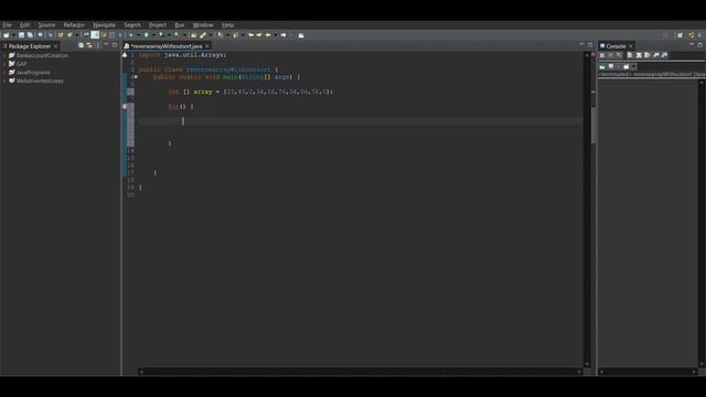 reverse the Array@CodeWithHarry @SmartProgramming @edurekaIN @Telusko @softwaretestingmentor
