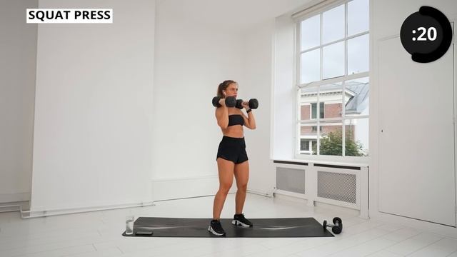 20 MIN Dumbbell Full Body Workout - NO REPEAT смотреть онлайн