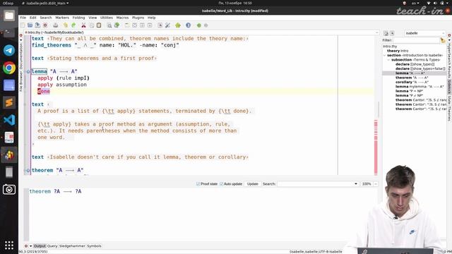 Зиборов К.В.-Формальная семантика и верификация ПО- Семинар 1.Введение в Isabelle.Лямбда-исчислени смотреть онлайн