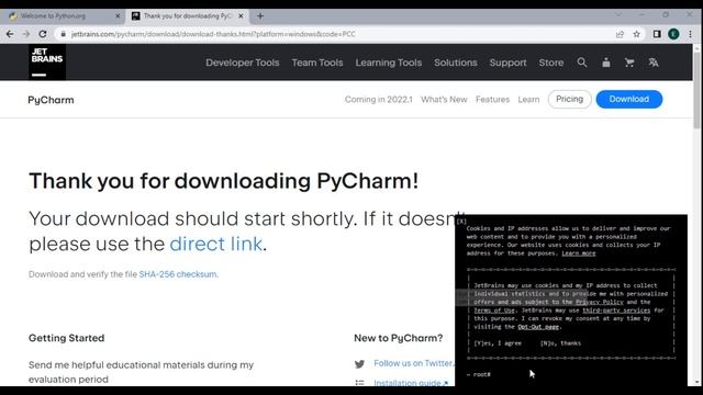 How to Install Python and Pycharm in 2022 | Python and Pycharm For Window 7/8/10