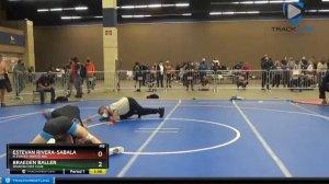 USAW TOA Stockyard Stampede/117 HS Boys 160 Braeden Baller Spartan Mat Club Vs Estevan Rivera-Saba