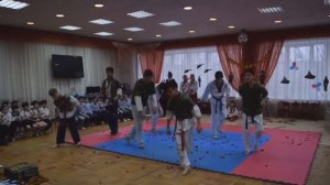 Показательное выступление тхэквондо в садике