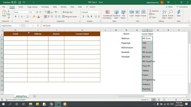 Excel VBA UserForm, Controls and UserForm Module