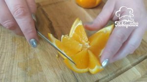 Цветы из апельсина, как красиво и просто нарезать апельсины