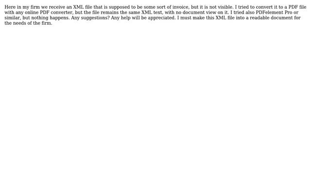 XML to PDF convert смотреть онлайн