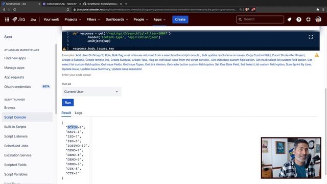 ScriptRunner for Jira Cloud - Parse JQL Results