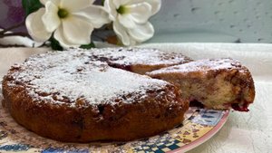 Бостонский клюквенный пирог. Нежная основа и сочная ягодная начинка - невероятно вкусно!