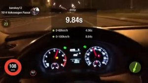 VW Passat 1.8TSI разгон 0-100