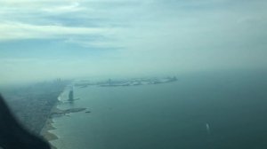 Dubai. The palm. Дубай полет над Пальмой