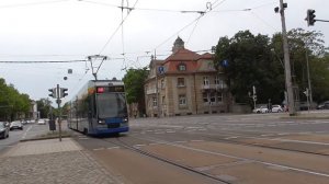 Straßenbahnen-  und Museen Nr. 31 Straßenbahn Leipzig Linie 1/2  Baustellenverkehr