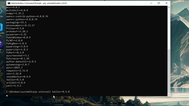 How to Uninstall Python packages from windows 10| | Uninstall  pip packages.