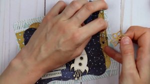Поп-ап открытка "Космос"/ Скрапбукинг мастер-класс/ Pop-up card "Space"
