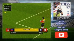 Fifa 98 -Barcelona Vs Real Zaragoza- PS1 🎮💿