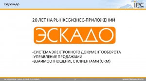 ЭСКАДО, новые мобильные и облачные возможности (Максим Кольца, Интерпроком)