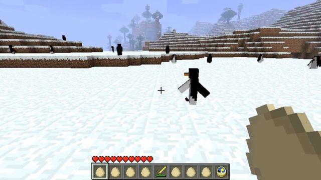Minecraft PENGUINS Mod! Tame Baby Penguins with Fish! World of Mobs! смотреть онлайн