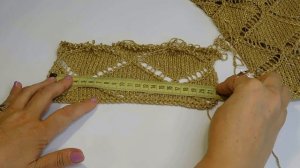 Золотистое летнее платье спицами/Вязаное платье в стиле Бохо