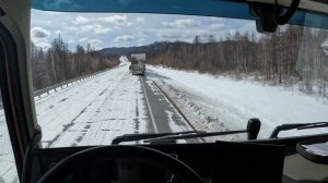 Зима вернулась.Всё встало,буксуем шлифуем.VOLVO FH 540
