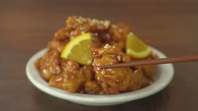 Рецепт хрустящей курицы со сладким апельсином.Рецепт азиатской курицы.