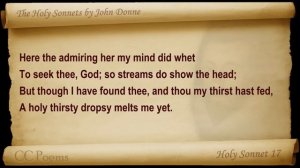 Holy Sonnet 17 by John Donne